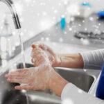Nurse washing hands